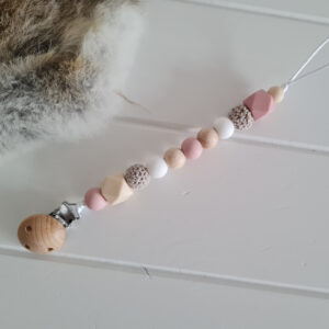Speenkoord oud roze/créme