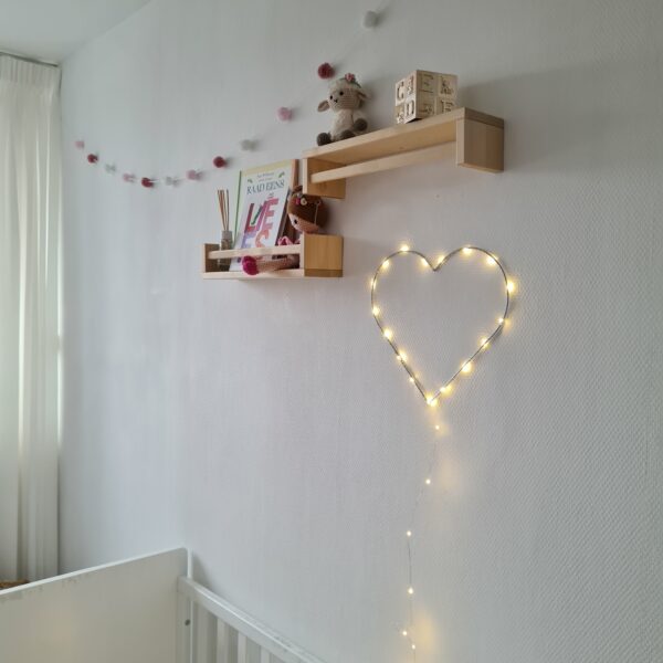 Hartjes lamp zilver - Afbeelding 3