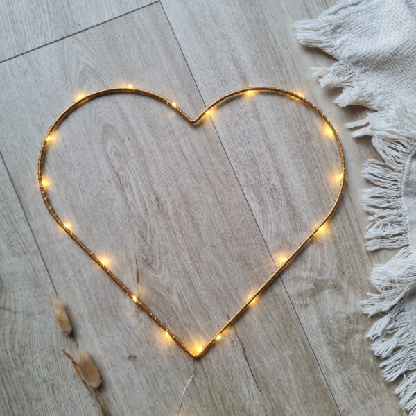 Hartjes lamp goud - Afbeelding 4