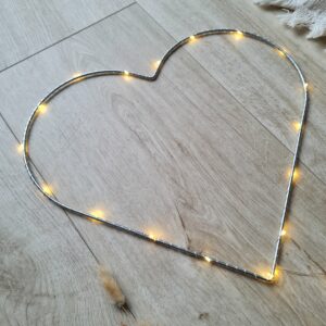 Hartjes lamp zilver